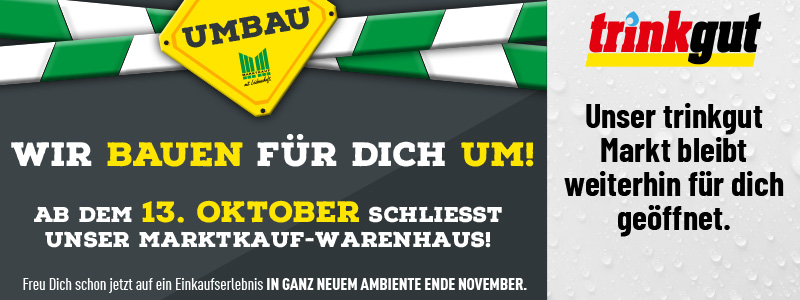 Wir schließen vorübergehend - wegen Umbau